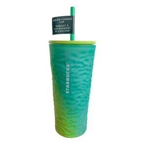 Starbucks Glass Tumbler Cup Color Changing NWT